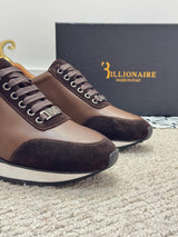 BILLIONAIRE BLSK CPRT Shoes Cowhide 2025 new embroidery fashion quality comfort motion Men‘s European size 39-45 Black Shoes