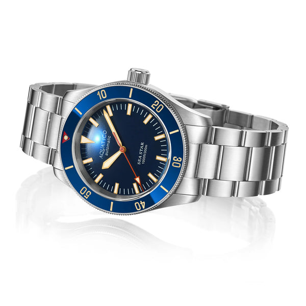 Aquatico Sea Star Blue Dial Ceramic Bezel (NH35 NO DATE)