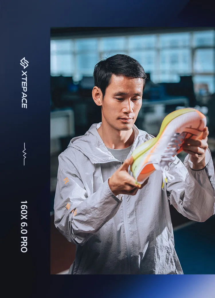 Xtep 160X 6.0 PRO Men's Running Shoes 2024 Champion Racing Carbon Plate Sneakers Professional Marathon 975119110003