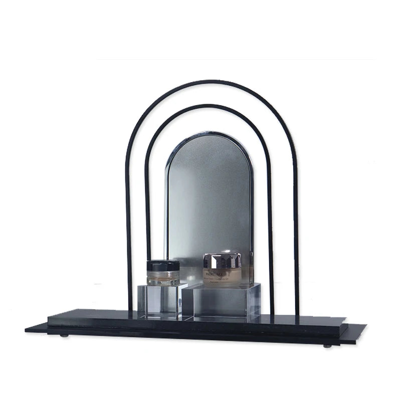 2022 New Style Counter acrylic Cylinder Cosmetic Skincare display stand Makeup Displays