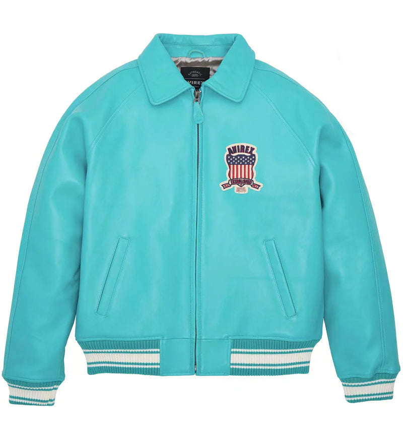 Europe US plus size Men Hip Hop Sheep skin Varsity Jacket Embroidered Diamond Classic Casual Sport genuine leather Coat clothing