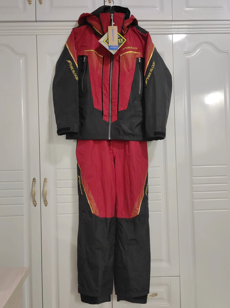 Men's Winter Rock Fishing Clothing Suit, Thick, Warm, Sprint Coat, Overall Pants, Thin, Waterproof, 2-Piece Suit, New, 2024