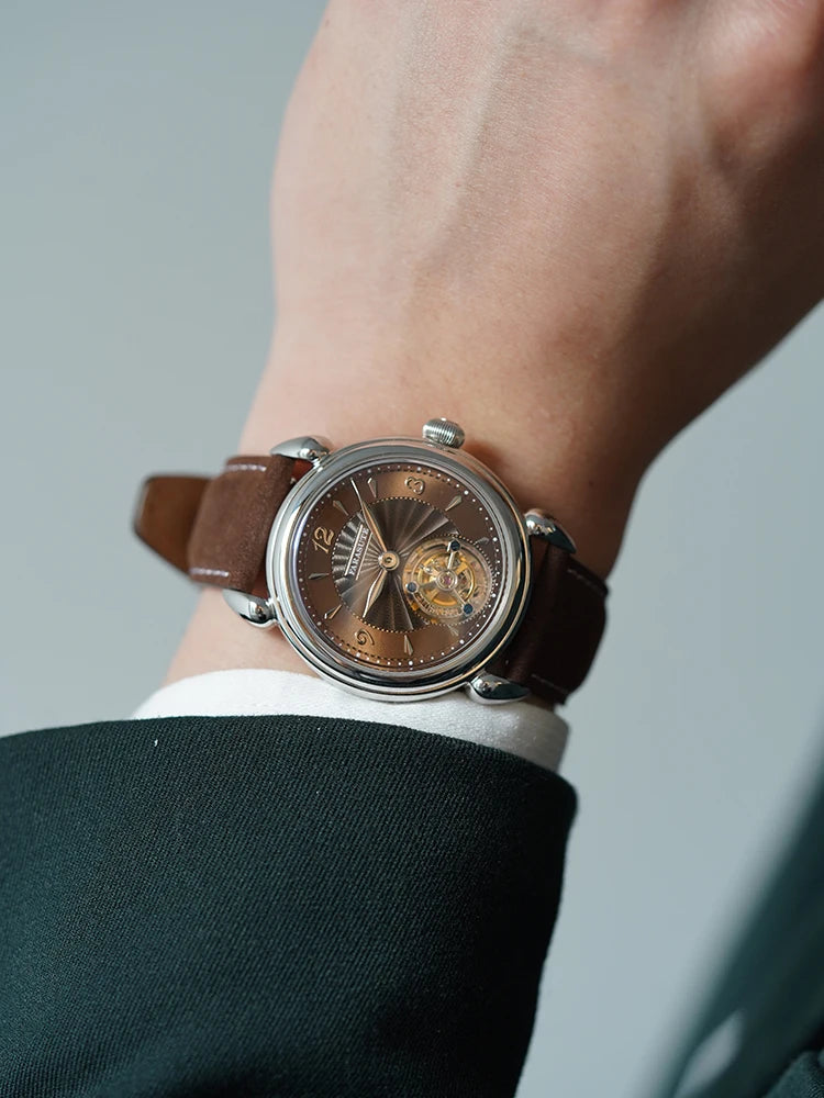 FARASUTE Tourbillon Sports Watch Men Luxury Watch Peacock Tourbillon Movement Sapphire Stainless Steel Waterproof Watch Relogio