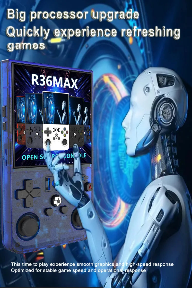 Video Gaming Console R36MAX Retro Handheld 18000+ HD Games offers IPS Screen Game Console Portable Consoles Emulators Devices