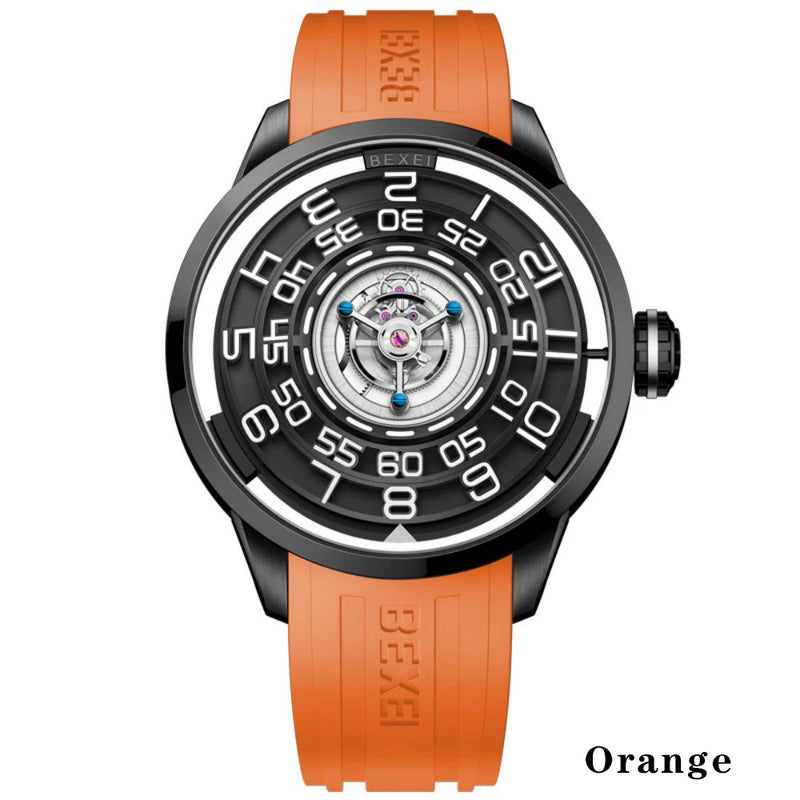 BEXEI 2025 skeleton synthetic sapphire manual tourbillon mechanical movement wrist watch for men Luxury  waterproof Reserve 36H