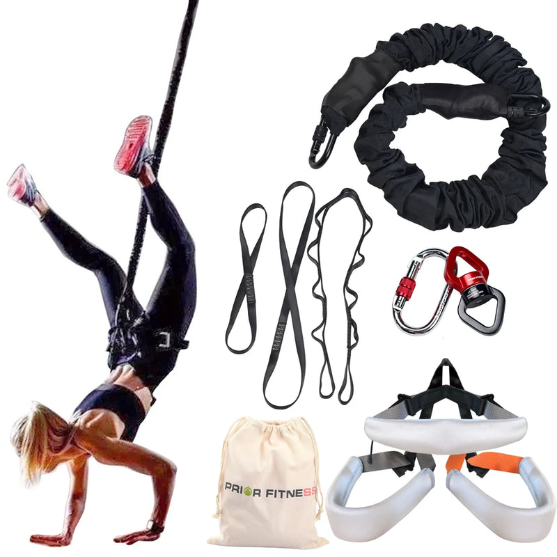 Gym Heavy Bungee Fitness Kit, Cord Upgraded for Home Yoga, Bungee Rope, Gravity Pilates Training, Pro Tool for Home Gym Studio