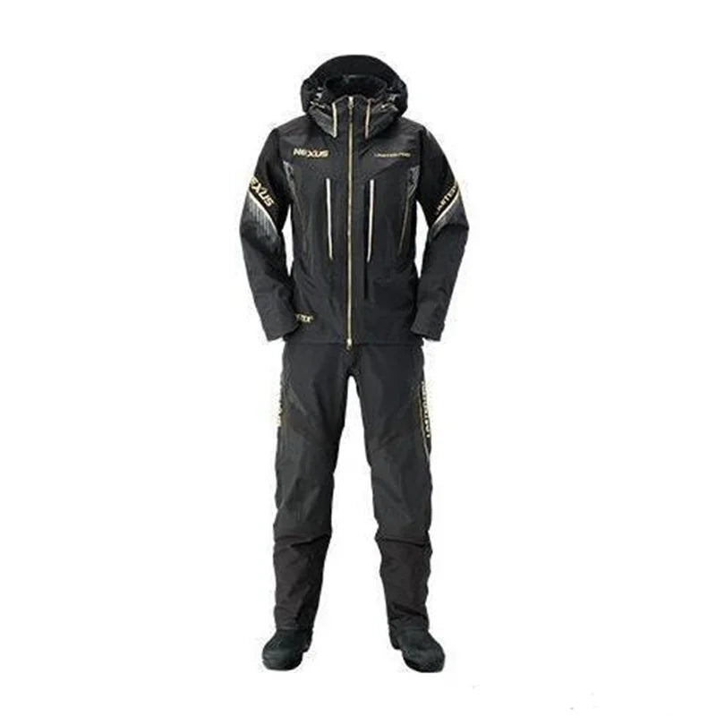 Men's Winter Rock Fishing Clothing Suit, Thick, Warm, Sprint Coat, Overall Pants, Thin, Waterproof, 2-Piece Suit, New, 2024