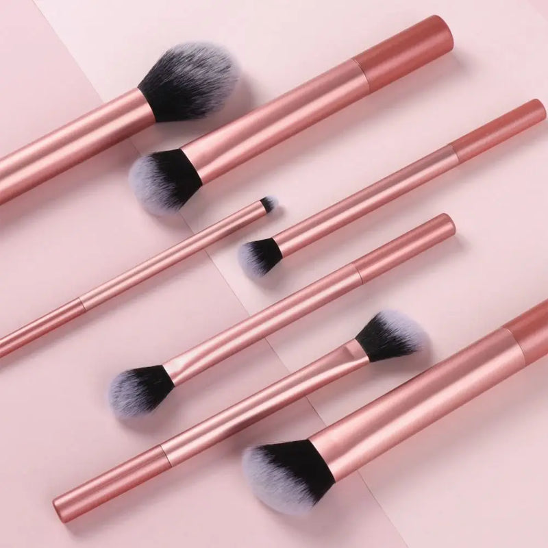 7Pcs/Set Soft Makeup Brush Kit Synthetic Hair Easy To Clean Blush Brush Concealer Brush Eye Shadow Brush Cosmetic Makeup Tools
