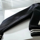 Baseball Uniform Luxury Genuine Leather Jacket Wool Coat Same Style For Men And Women Short Jacket Fashion Couple