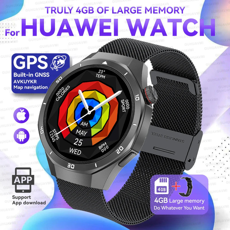 2025New Watch 5 Ultra Smart Watch 4GB Memory GPS Local Music TWS Earphones Fitness Tracker Health Smartwatches For Android iOS