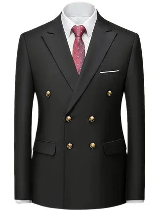 Pantsuit 2 Piece Set For Men Regular Fit Suit Double-Breasted Blazer Mens Office Wedding Outfit Customize