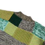 New Spring and Autumn Long Sleeve V-neck Cardigan loose hand-color matching design unique niche tide coat