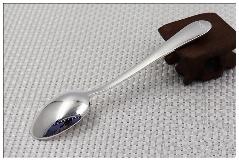 Western tableware set sterling silver 99.9% coffee spoon sugar tea dessert kitchen steak spoon knife and fork coffee tea spoon