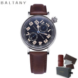 Baltany 2024 New 1935 S6047 Retro Men's Automatic Mechanical Watch Luxury Sapphire Waterproof 5Bar Super Glow C3 releoj hombre w