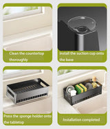 Kitchen Storage Rack Rag Drain Household Sink Sponge Shelf Faucet Dishwasher Sink Multi-function Storage Tool