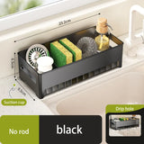 Kitchen Storage Rack Rag Drain Household Sink Sponge Shelf Faucet Dishwasher Sink Multi-function Storage Tool
