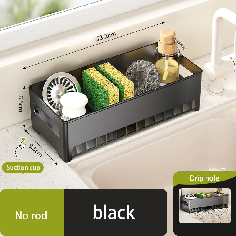 Kitchen Storage Rack Rag Drain Household Sink Sponge Shelf Faucet Dishwasher Sink Multi-function Storage Tool