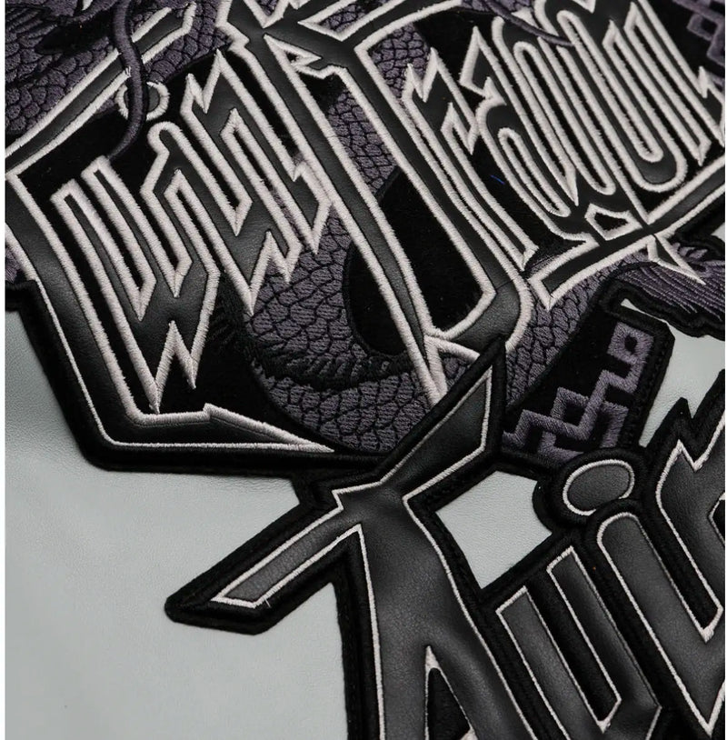 Europe US plus size Men Hip Hop Sheep skin Varsity Jacket Embroidered Diamond Classic Casual Sport genuine leather Coat clothing