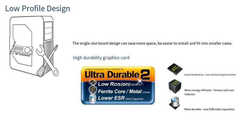 GIGABYTE GeForce GT710 2GB  Gaming Graphics Card GDDR3 64Bit NVIDIA Video Card GV-N710D3-2GL Gaming Video Card