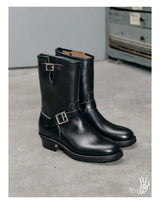 KOWM Cowhide Hiking shoes Brown trekking boots men Engineer's boots workwear goodyear shoes trendy ankle shoes walking sneakers