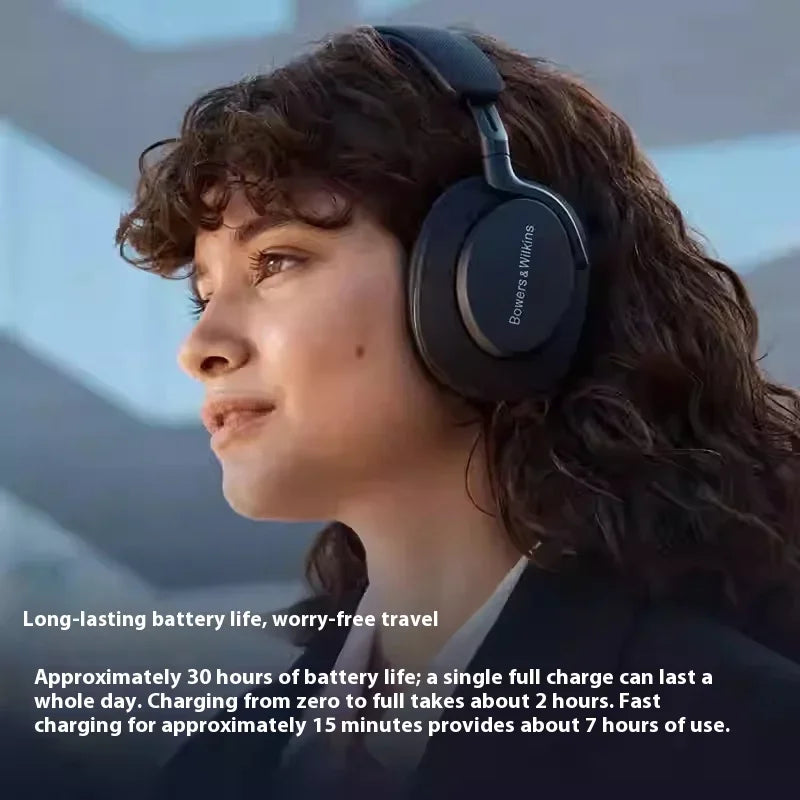 Original Bowers&Wilkins Px7 S2 Over Ear Earphones  New Advanced Noise Cancellation, Slim&Lightweight15-Min Quick Charge ear buds