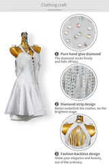 Clothes For Prom Latin Dance Dress Practice Cabaret Womens Costume Sexy Outfits Girls Sports Elegant Party Skirt 2025 Stage Wear