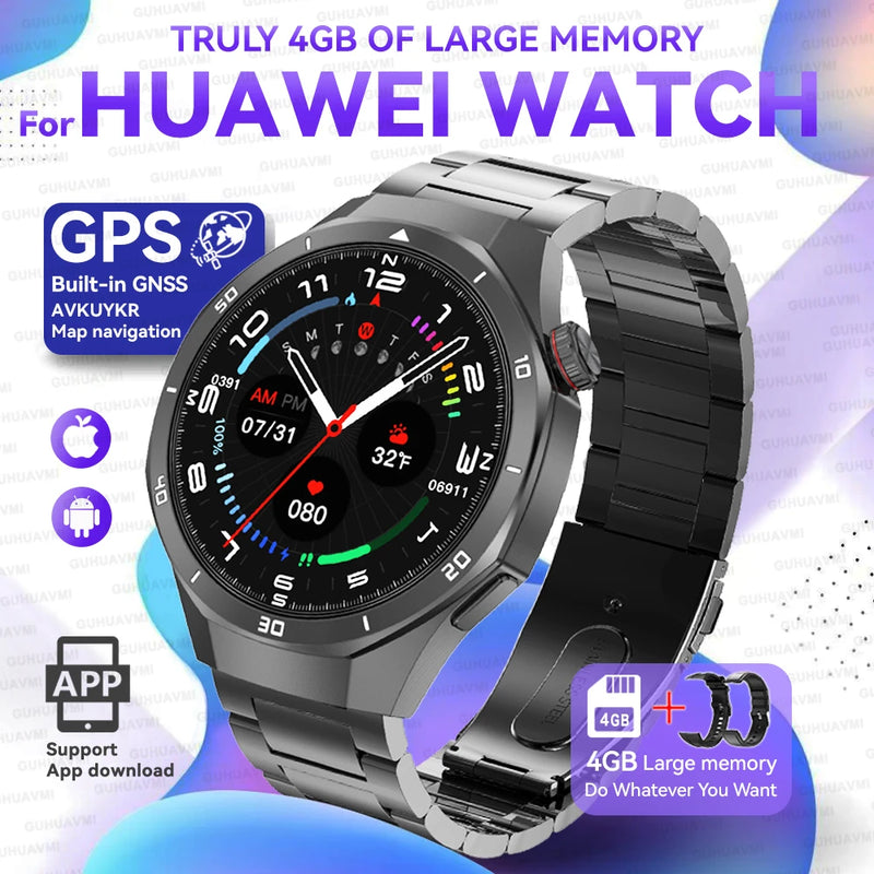 2025New Watch 5 Ultra Smart Watch 4GB Memory GPS Local Music TWS Earphones Fitness Tracker Health Smartwatches For Android iOS