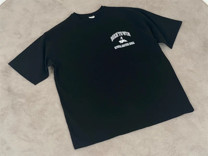 gyms T-shirt Men's Fashion short sleeve Tee Men summer Loose Fitness T-shirt men's Cotton Sports Training tops men sportswear