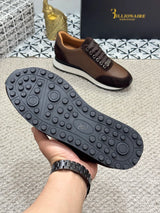 BILLIONAIRE BLSK CPRT Shoes Cowhide 2025 new embroidery fashion quality comfort motion Men‘s European size 39-45 Black Shoes