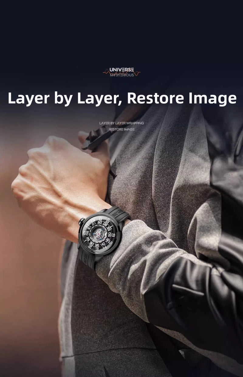 BEXEI 2025 skeleton synthetic sapphire manual tourbillon mechanical movement wrist watch for men Luxury  waterproof Reserve 36H