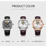 TOPHILL Fashion Waterproof Tourbillon Watches For Men Automatic Movement Self-wind Men's Mechanical Wristwatch Sapphire Glass