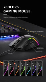 Gaming Keyboard And Mouse It Contains Keyboard+Mouse+Headphone And Mouse Pad Set, RGB,Game Wired Keyboard And Mouse Sets