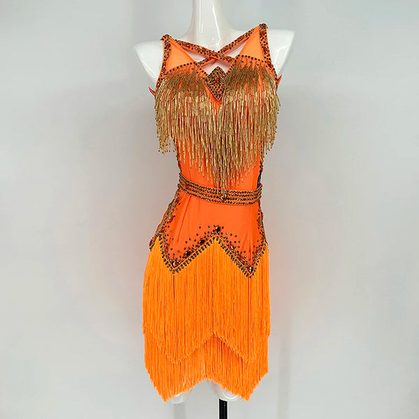 Adult Professional Latin Dance Dress 2025 New Design Latin Dancing Skirt Women Competition Tango Rumba Samba Chacha Latin Skirt