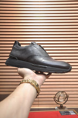 BLLIYOSS 1895 Men Shoes 2025 new Calf leather stitching  high quality Three dimensional relief sculpture Embossed badge pattern