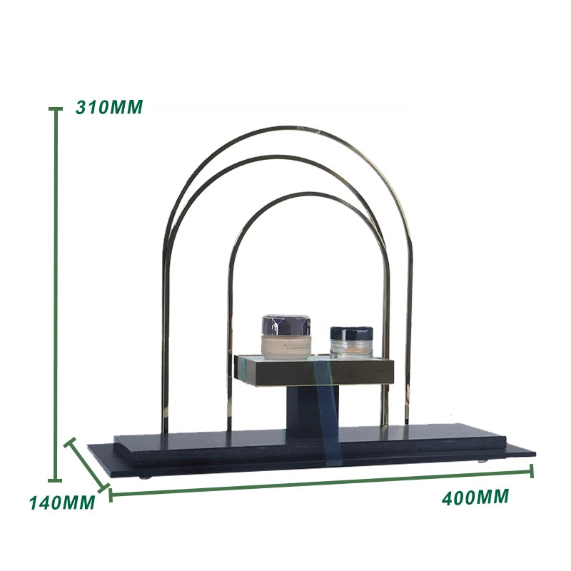 2022 New Style Counter acrylic Cylinder Cosmetic Skincare display stand Makeup Displays