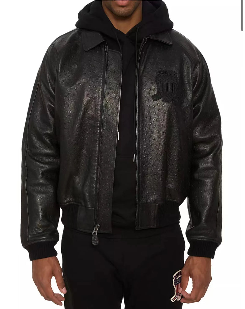 Europe US plus size Men Hip Hop Sheep skin Varsity Jacket Embroidered Diamond Classic Casual Sport genuine leather Coat clothing