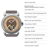 FARASUTE Tourbillon Sports Watch Men Luxury Watch Peacock Tourbillon Movement Sapphire Stainless Steel Waterproof Watch Relogio