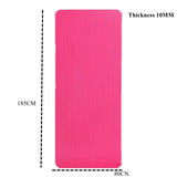 Gym Mat Yoga Pilates and Fitness Mat - Thick Gym Mat Exercise and Sports185cm×90cm×1cm Sound Insulation and Vibration Damping