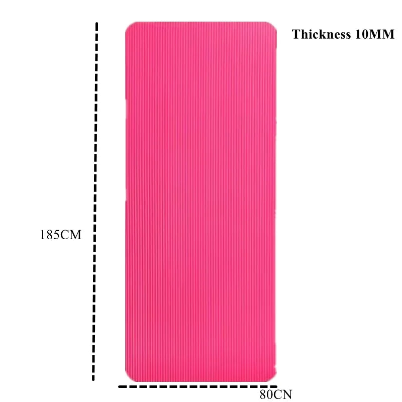 Gym Mat Yoga Pilates and Fitness Mat - Thick Gym Mat Exercise and Sports185cm×90cm×1cm Sound Insulation and Vibration Damping