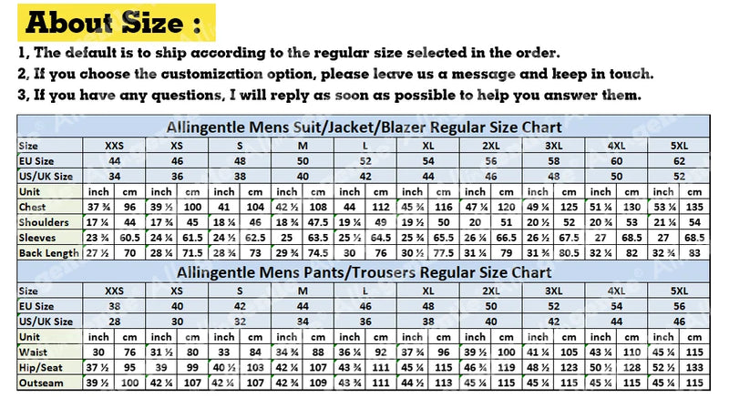 Pantsuit 2 Piece Set For Men Regular Fit Suit Double-Breasted Blazer Mens Office Wedding Outfit Customize