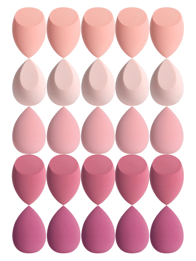 25 Beauty Eggs (Makeup Sponges), Foundation Make-Up Mixed Beauty Sponges, Liquid, Cream and Powder Flawless, Multi-Color Makeup