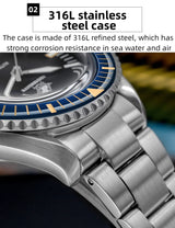 ADDIESDIVE 100m Waterproof Mechanical Watches Sapphire BGW9 Luminous NH35 Automatic Watch Stainless Steel Sports Diving Watches