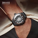 BEXEI 2025 skeleton synthetic sapphire manual tourbillon mechanical movement wrist watch for men Luxury  waterproof Reserve 36H
