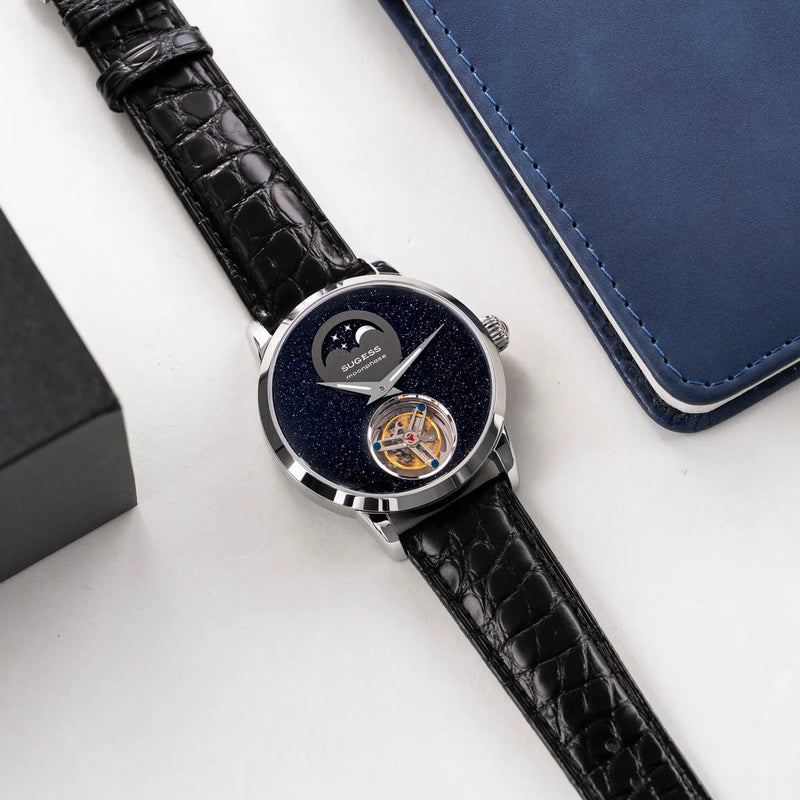 2023 Sugess Top Tourbillon Mens Luxury Watch Tianjin ST8235 Movement Mechanical Wristwatches Sapphire Glass Moonphase Luminous
