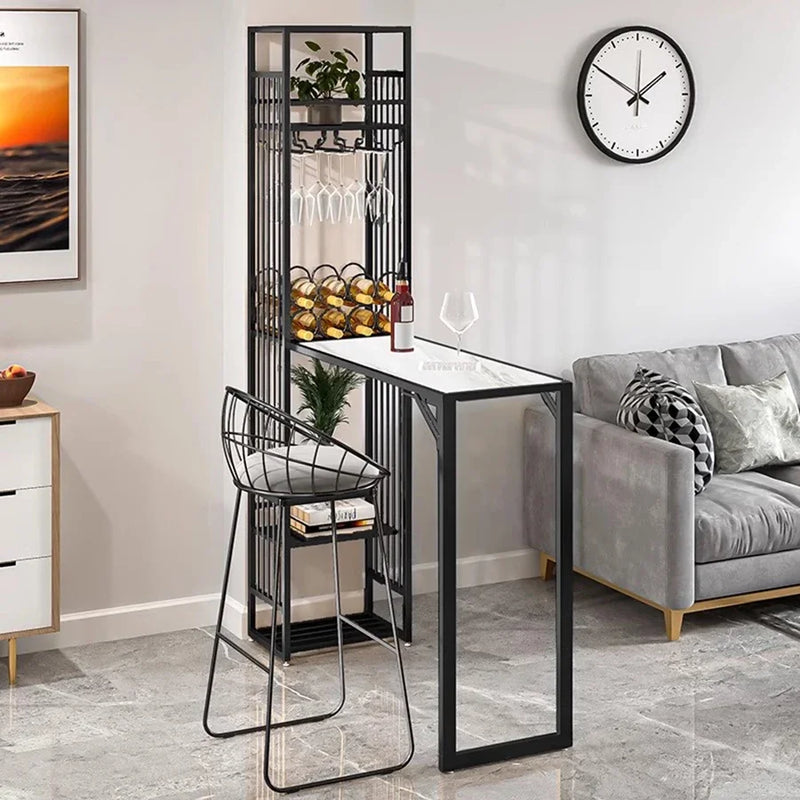 Iron Kitchen Bar Cabinet Industrial Living Room Modern Narrow Ideas Vertical Art Wine Rack Nordic Vitrine European Furniture