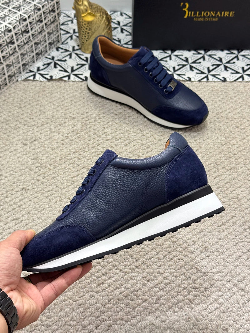 BILLIONAIRE BLSK CPRT Shoes Cowhide 2025 new embroidery fashion quality comfort motion Men‘s European size 39-45 Black Shoes