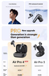 EarFun Air Pro 4 Wireless Earphone Active Noise Reduction HI-FI Bluetooth5.4 Earphones E-sports IPX5 Waterproof PC Gamer Headset