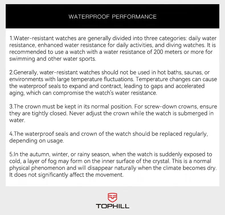 TOPHILL Tourbillon Watch for Men Automatic Movement Luxury watch Power reserve 5Bar Waterproof Sapphire glass