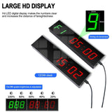 Gym Timer, Interval Clock with Clear LED, Crossfits Timer Countdown/Up Stopwatch, Wall Workout Timer with Remote for Gym