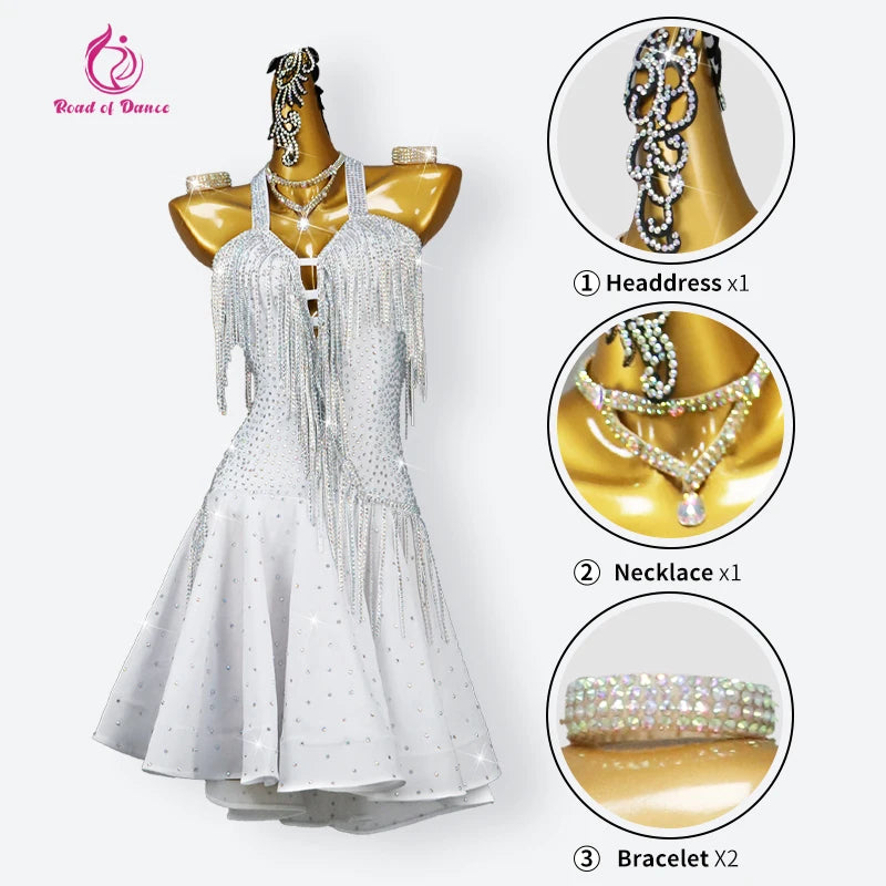 Clothes For Prom Latin Dance Dress Practice Cabaret Womens Costume Sexy Outfits Girls Sports Elegant Party Skirt 2025 Stage Wear